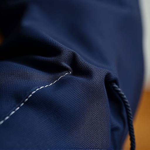 A close-up view of a tailor meticulously stitching a suit sleeve with fine thread.