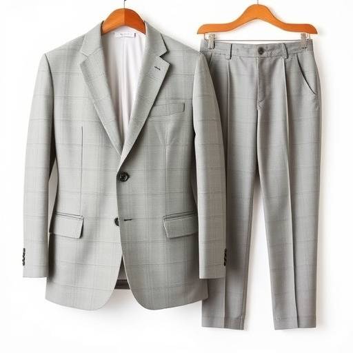 Light grey wool suit jacket and trousers